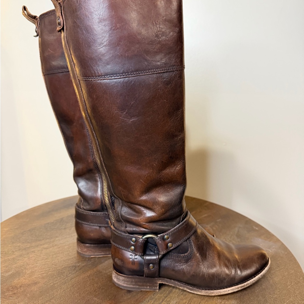 Frye Melissa Harness Inside Zip Tall Riding Boots
